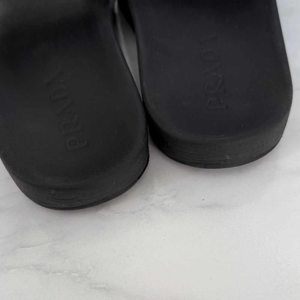 Prada Black Slides with Pink Accents - Picture 6 of 6